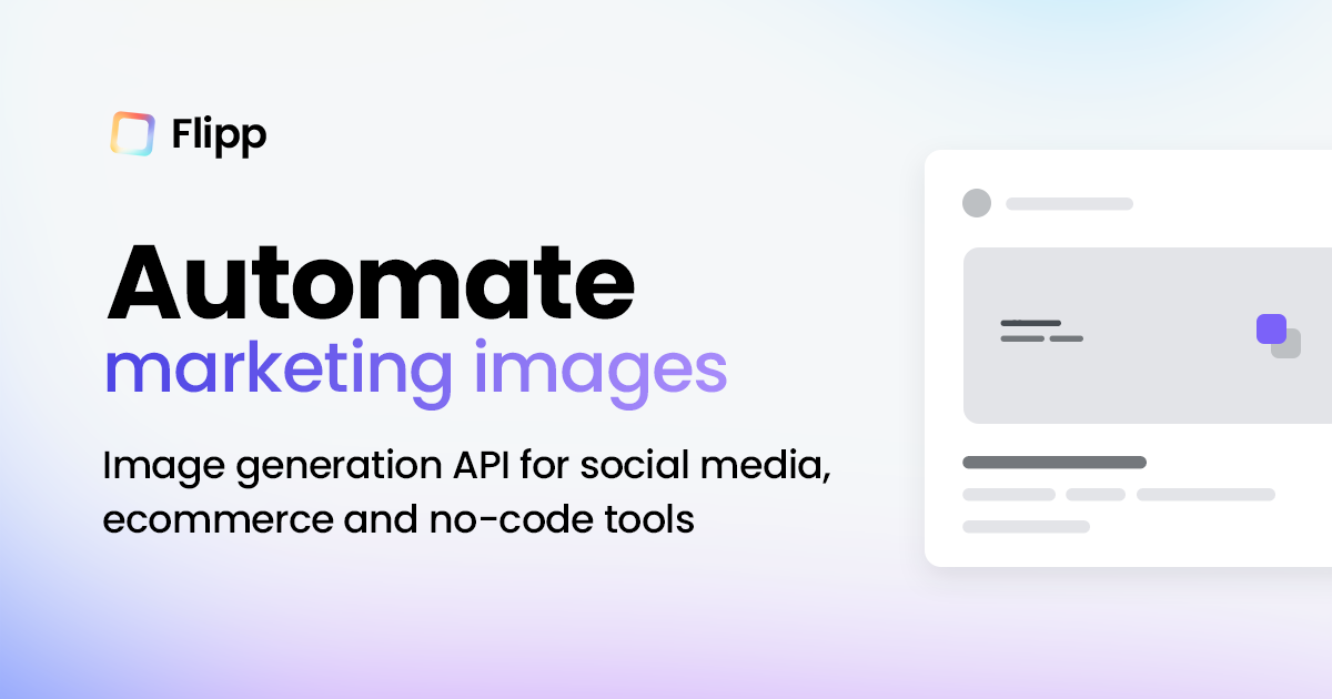 Flipp – API for Image generation